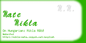 mate mikla business card